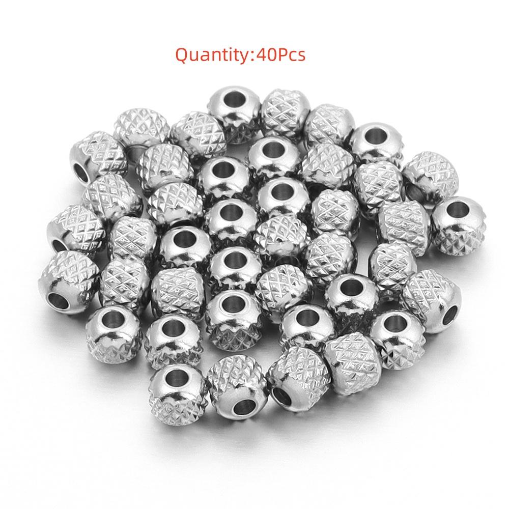 High Quality Stainless Steel Beads Square Round Wheel Shaped Loose Spaced Beads For DIY Charms Bracelet Jewelry Accessories
