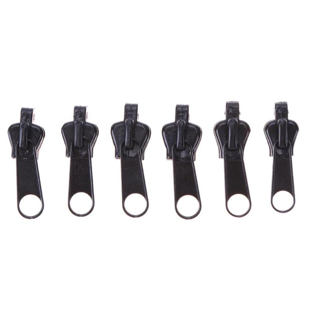 6 Pieces Instant Removable End Zipper Repair Kit Replacement Part Teeth Rescue Zip Slider Fixer Trouser DIY Sew Crafting