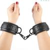 SM Leather Restraint Anklets - Erotic Couples Flirting Handcuffs