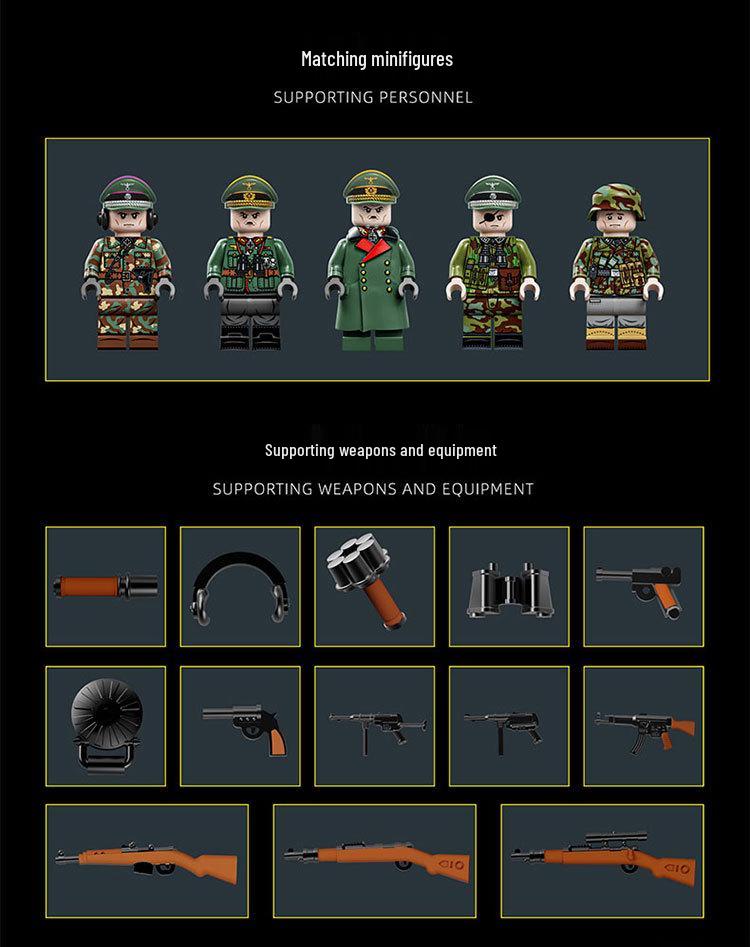 Tiger 97001 Heavy Tank Military Model Building Kit with Minifigures