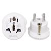 EU Steckeradapter US Stecker zu EU Stecker 16A 250V Reiseadapter Konverter 2 Rund Korea Steckdose Universal Tragbarer Wandsteckdosenadapter