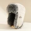 Windproof Ski Hat Men'S Winter Velvet Thickened Warm Ear Protection Riding Cotton Hat Northeast Outdoor Cold-Proof Thunder Hat