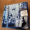 Used CELINE Large Size Handkerchief Silk Blend Scarf Macadam Pattern Indigo Blue Bag Also Points Accent On Denim