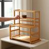 Countertop Shelf Organizer Space-Saving Kitchen Rack Tiered Wooden