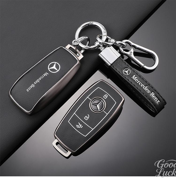 YDC4   Car Zinc Alloy Key Case Shell Buckle Car Key Cover  For Mercedes Benz A C E S G Class GLC CLE CLA GLB GLS W177 Auto Accessory
