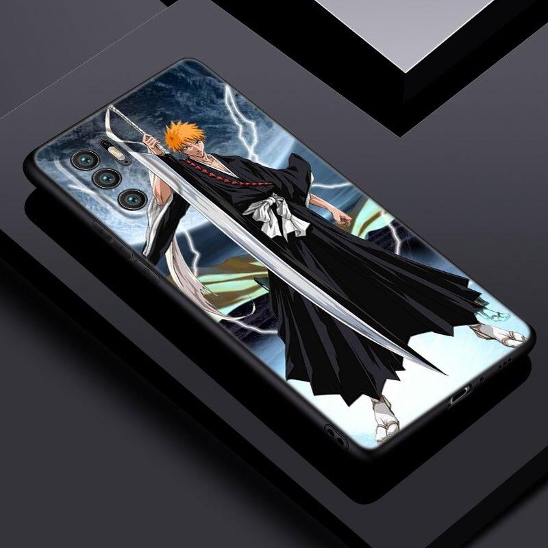 Anime BLEACHS Phone Case For Xiaomi Redmi Note 11 10 9 8 Pro 11T 5G 10T 10S 9S 9T 9i 9C 9A 8T Soft TPU Black Cover Coque Funda