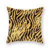 Decorative Throw Pillows Case Polyester Black Gold Geoetric Wave Cushion Cover For Sofa Home Car Bedroom 45X45Cm