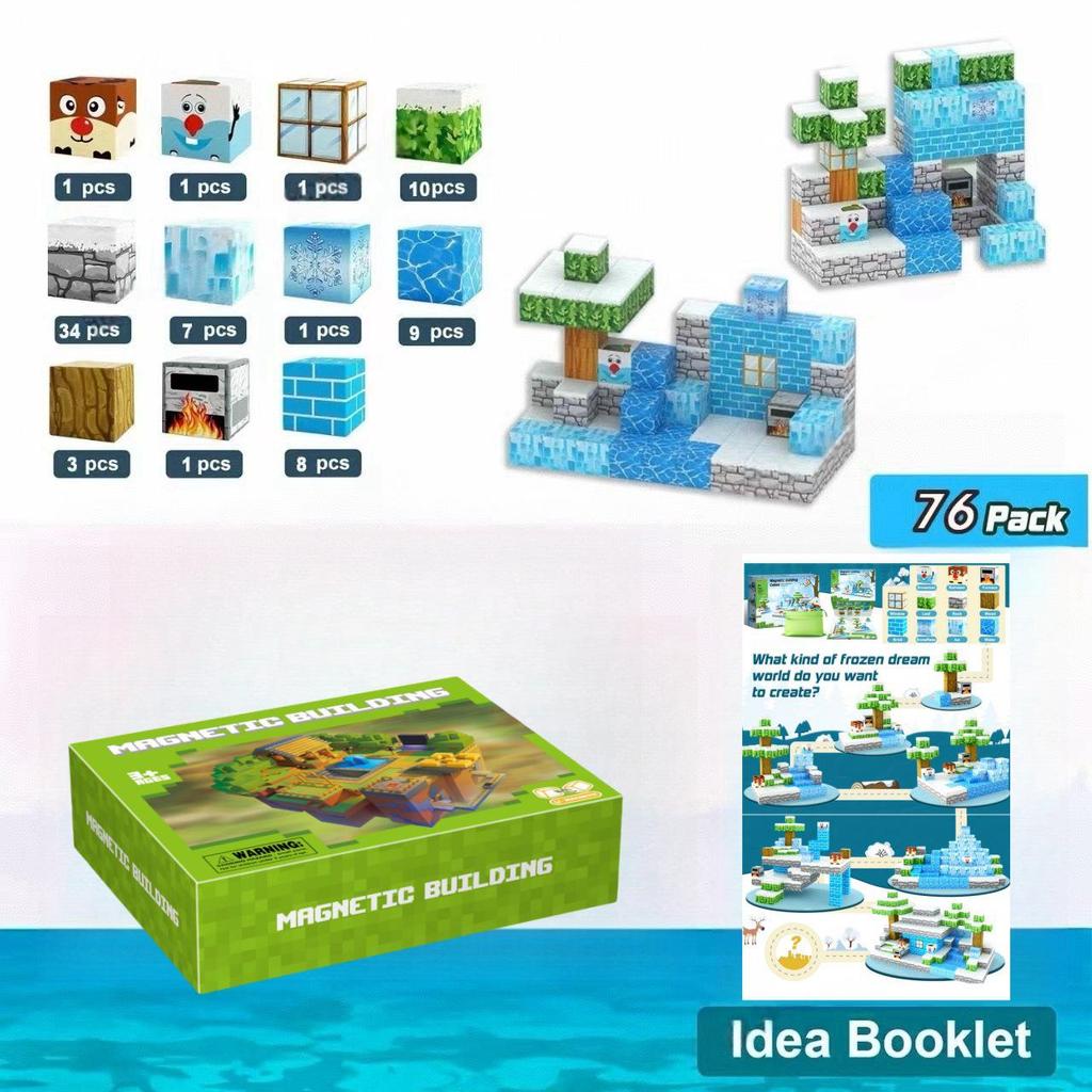 Primeval Forest 3D Magnetic Block Set for Kids - Educational Toy