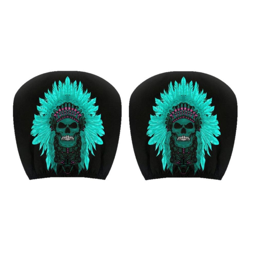 2 Pcs Ghost Headrest Covers Halloween Accessories Car Seat Headcover Car Headrest Covers Halloween