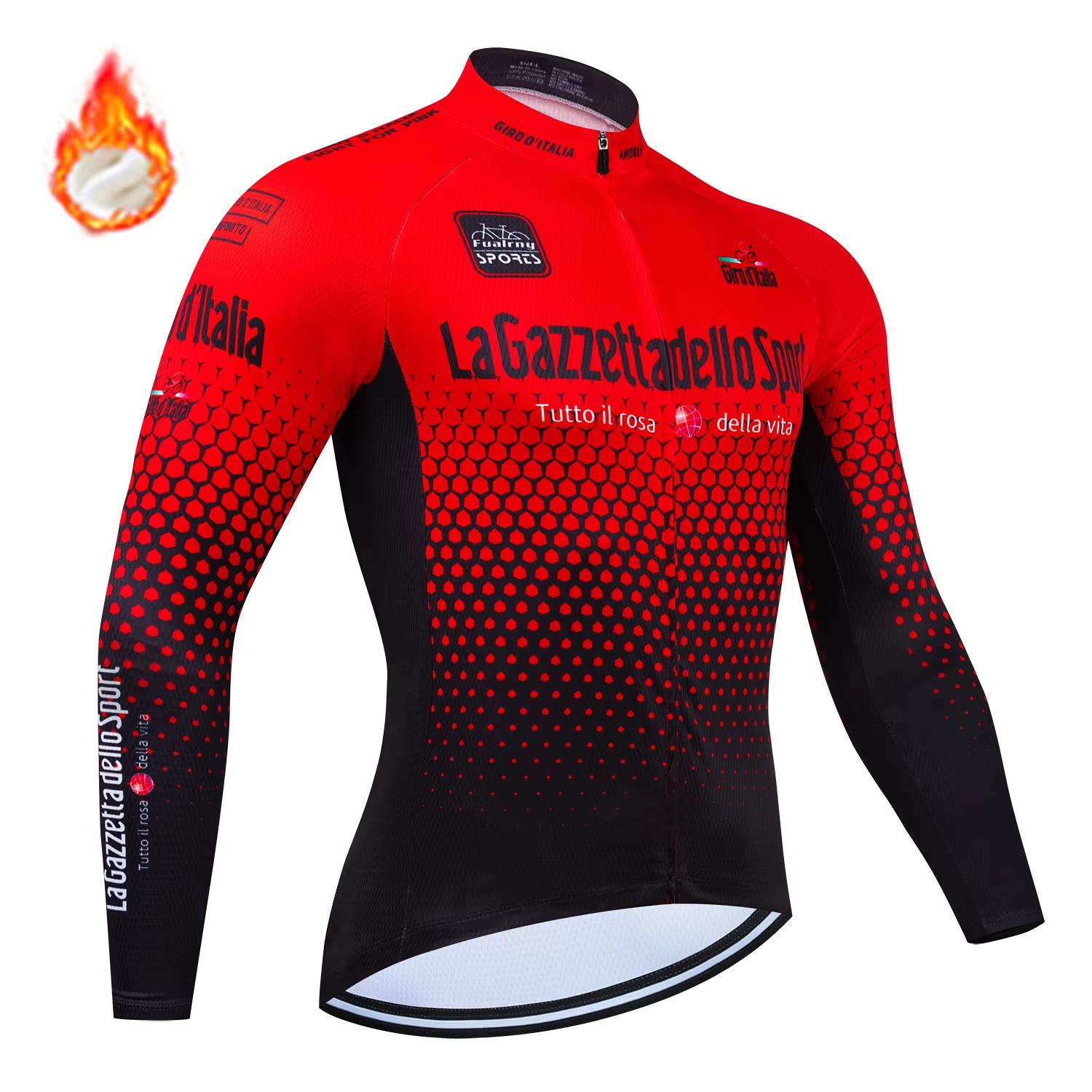 

2026 NEW Winter Fleece Cycling Jersey Long Sleeve Bicycle Cycling Clothing Thermal Bike Wear Invierno Maillot Ropa Ciclismo XL безпека жовтий колір