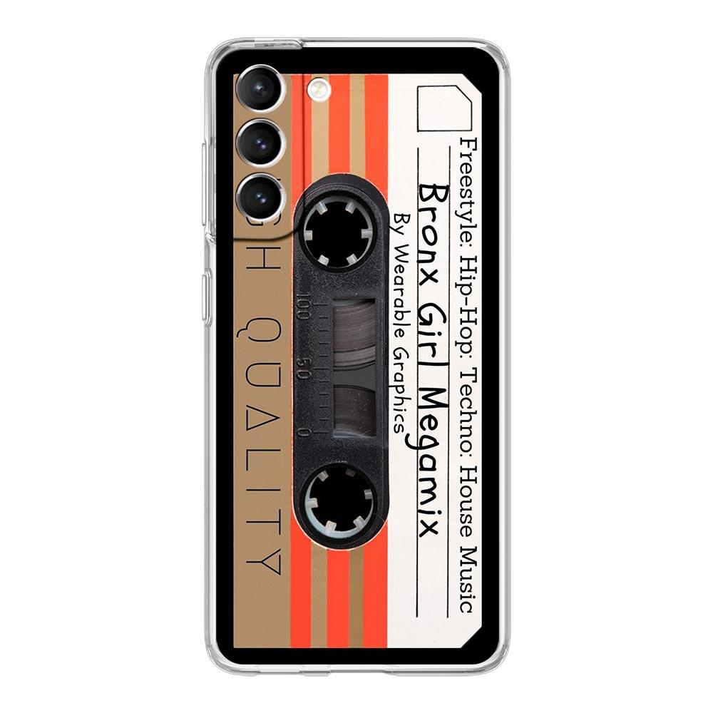Phone Case For Samsung Galaxy S25 S24 S23 FE S22 Ultra S20 S21 5G S10 S9 Plus S10E S8 Clear Cover Magnetic Radio Tape Cassette