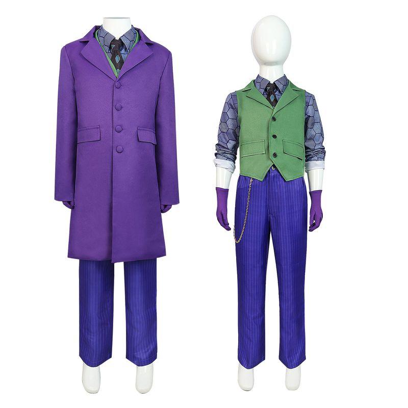 Dark Knight Joker Heath Ledger Kidsren's Cosplay Costume Halloween Costume Kidsren's Clown Cosplay Costume