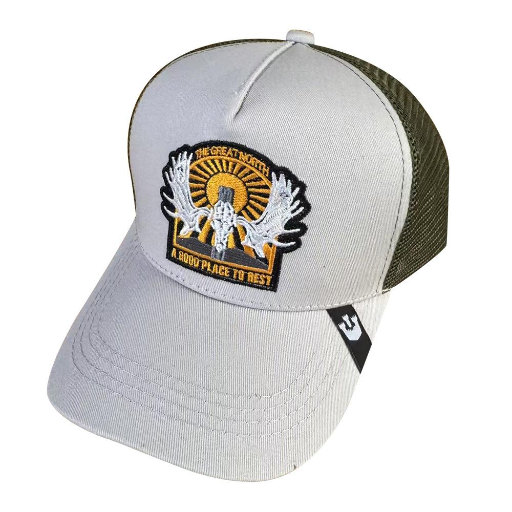 Baseball Cap Alphabet Scenic Racing Pattern Sun Hat Wide Brim American Truck Driver Cap Sunscreen Breathable