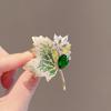Coat Brooch Women'S Rhinestone Maple Leaf Autumn And Winter Suit Brooch Accessories Luxury Premium Neckline Delicate Pin