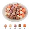 10Pcs 14mm Printed Hexagon Silicone Beads Leopard Bead For Jewelry Making DIY Beadable Pen Keychain Bracelet Accessories