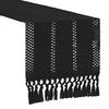 Boho Knitted Table Runner Handmade Rustic Table Runner with Tassels Cotton Linen Farmhouse Table Runner for Dining Table Sideboard Dresser Decor