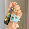 Italian Brainrot Children Cartoon Keychain Tung Tung Tung Sahur Tralalero Tralala Cute Keyring Funny Meme Bag Anime Pendant Gift