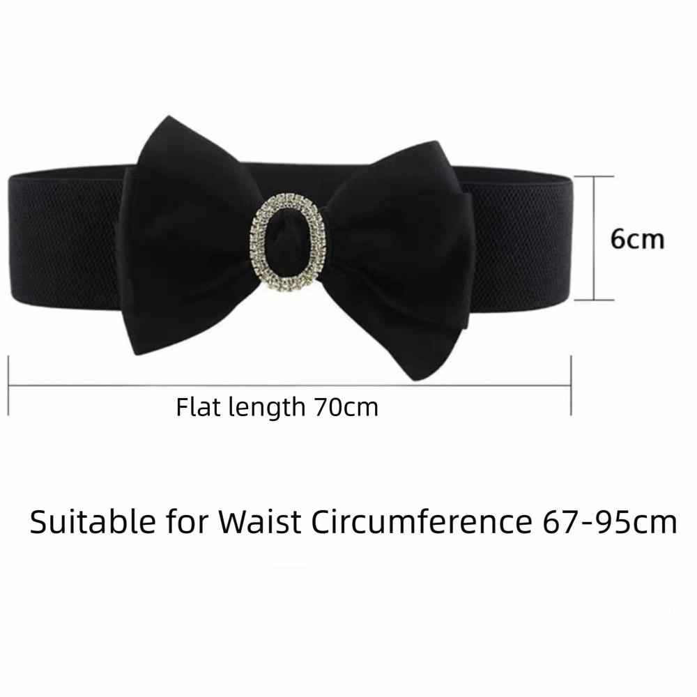 High-End Roter Gürtel mit Schleife Elastischer Breiter Bund Neues Kleid Taillenbetonendes Kleiderzubehör