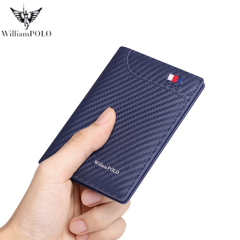 

WILLIAMPOLO Men s Slim Card Holder Wallet Short