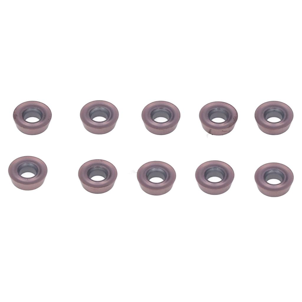 10Pcs Carbide Turning Inserts Indexable Coated for Wood Milling CNC Lathe Tools RDMT0802MOTN