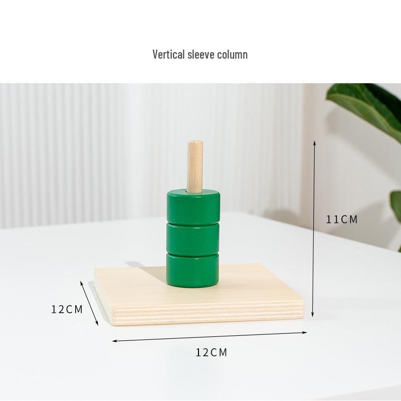 Montessori Wooden Coin Box Textile Drum Educational Toy for Ages 1-3
