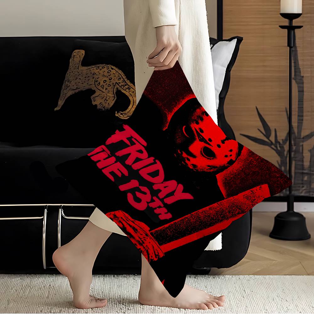 Jason V-Voorhees Horror Personalized picture text home decorative pillows Household Gifts 45x45cm