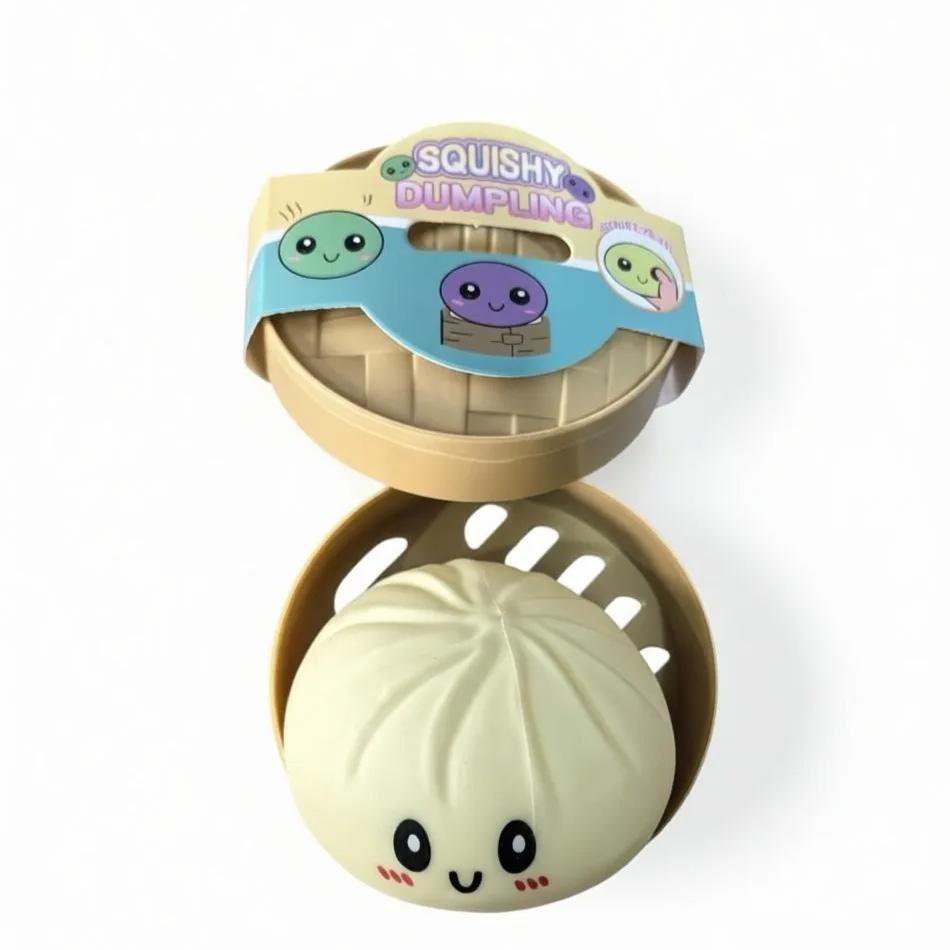 12Pcs Colorful Dumpling Squishes Stress Balls Slow Rising Cute Steamed Bun Squeeze Toy Anxiety Relief For Kids Adults