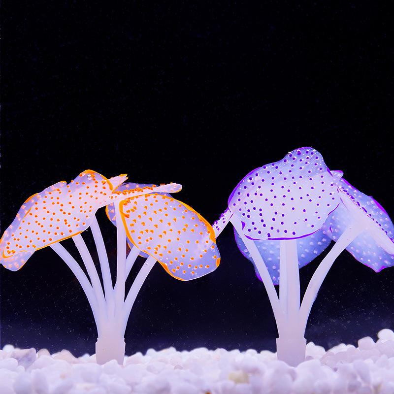 Simulierte Künstliche Pflanze Pilz Koralle Silikon Aquarium Unterwasser Unkraut Gras Aquarium Fischbecken Dekoration Ornament