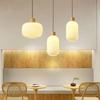 Japansk Stil Tre Restaurant Pendellampe Nordisk Minimalistisk Krem Gjestgiveri Bar Disk Soverom Sengegavl Glass Pendellampe