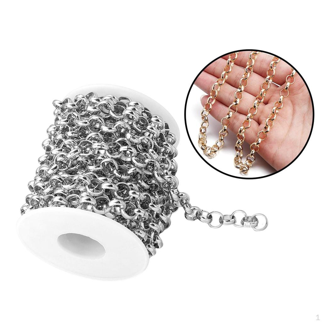 8mm Round Link Chain for DIY Crafts