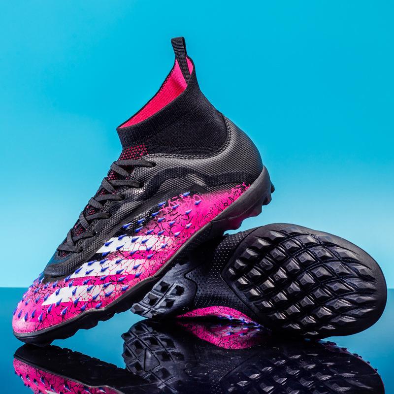 High-Top Football Shoes Men'S And Women'S Broken Nails And Long Nails Student Adult Grass Sports Competition Training Shoes