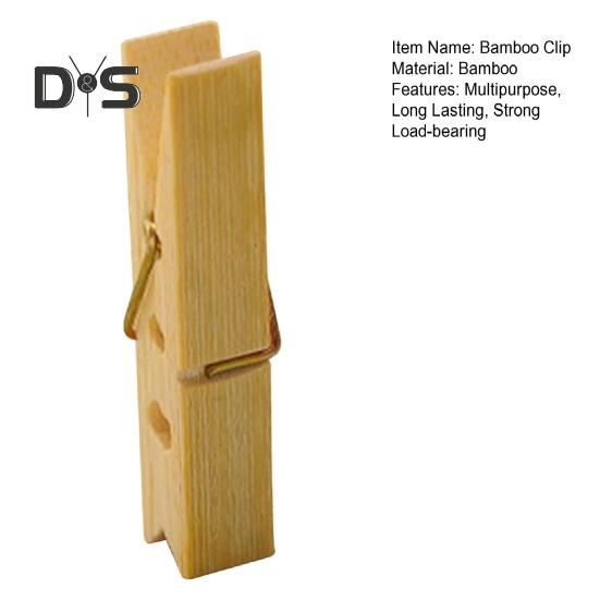 100Pcs Bamboo Clips Clothespins Easy To Use Heavy Duty Rust Resistant Laundry Clip Hangers Multipurpose Clips