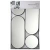 Set Of 4 Deco Round Mirrors Black