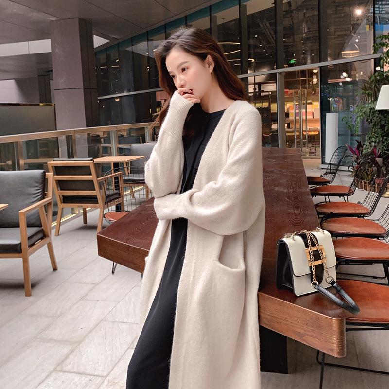Women's Solid Color Knitted Cardigan Sweater Shawl - Autumn/Winter 2021