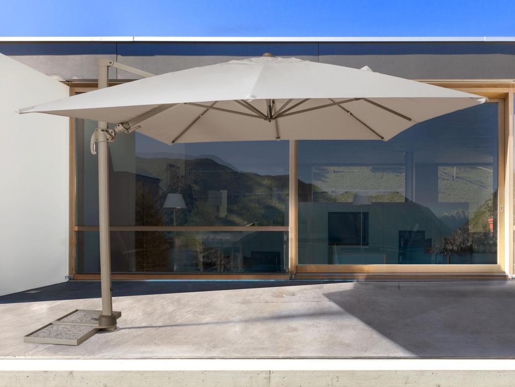 Garden Parasol 300X400Cm Bolzano Santorino Aluminum Sand