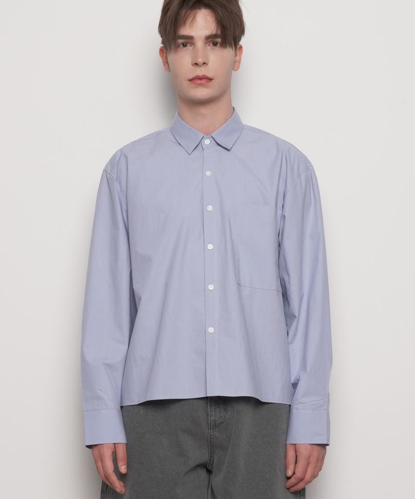 A Bon Mw617 Crop Over Shirts Blue