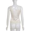 Y2K Retro Back Satin Wide Shoulder Strap V-neck Base Lace Patchwork Sleeveless Camisole Vest