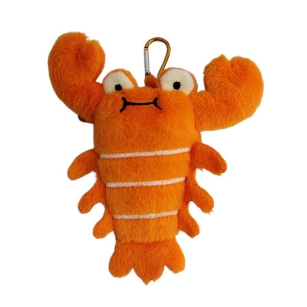 Lobster Plush Doll Keychain Fluffy Animal Bag Pendant Cute Ocean Animal Coin Purse  Birthday Gift