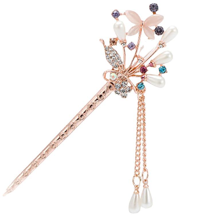 Women's 2026 Spring/Summer Chinese Tassel Alloy Hairpin - Qipao Hair Accessories