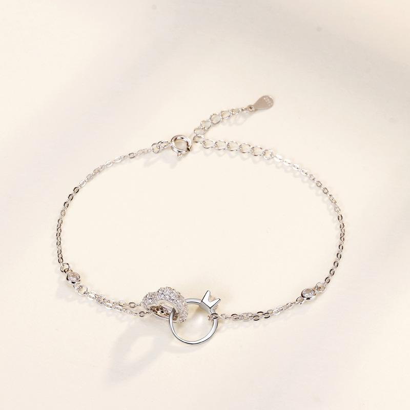 New Fashion Japanese and Korean Bracelet Exquisite and Sweet Love Ring Temperament Bracelet Hand Jewelry Women