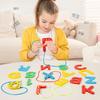 Numerical Letter Block Bead Childrens Rope Wearing Game Fine Motor Training Montessori Early Education Puzzle Toy