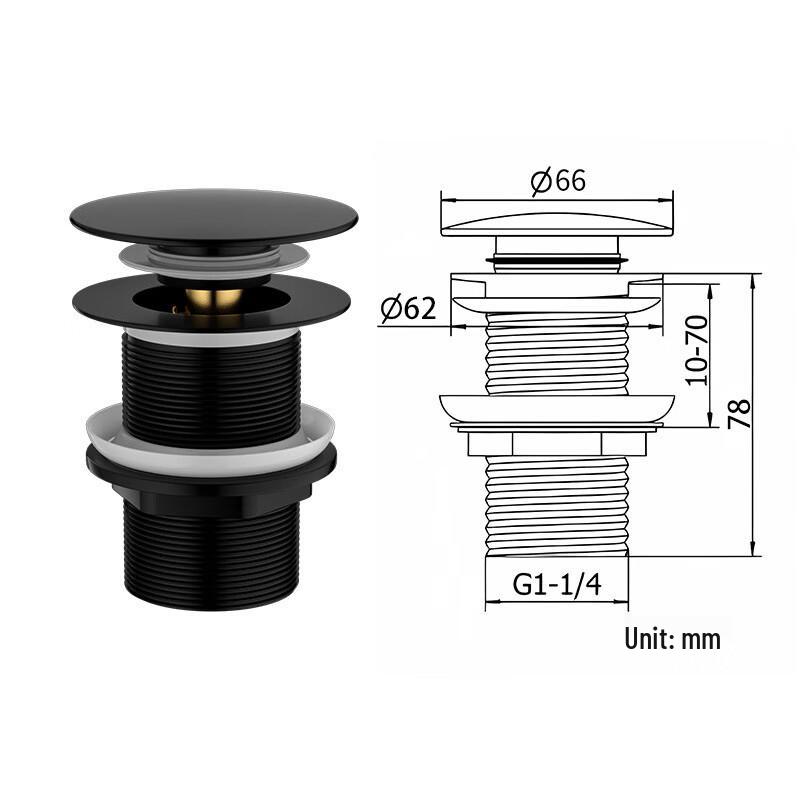 Pop-up Basin Drain Stopper