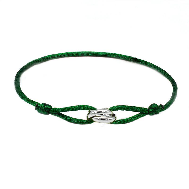 Braccialetto lucky con perline per coppia, amicizia, anelli in acciaio inossidabile, regolabile, impermeabile, braccialetto per amanti per donne, uomini, gioielli