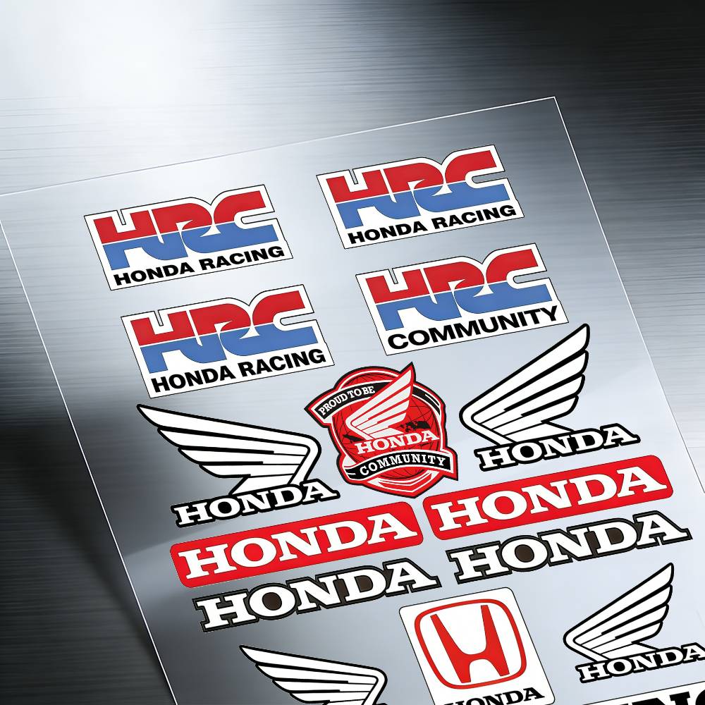 AQZ1 For HONDA Reflective Motorcycle Stickers, 3M Safety Warning At Night In The Dark Scooter Helmets