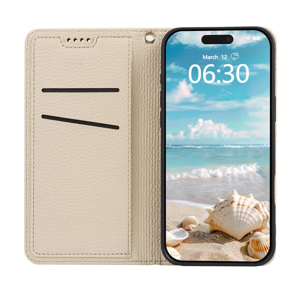 Suitable for Huawei Pura 90 Pro Max: Leather Double Color Lychee Grain Magnetic Phone Case