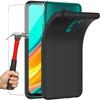 Protective Case - E.F.CONNECTION - Xiaomi Mi 9 - Flexible - Black - Set of 2 Tempered Glasses