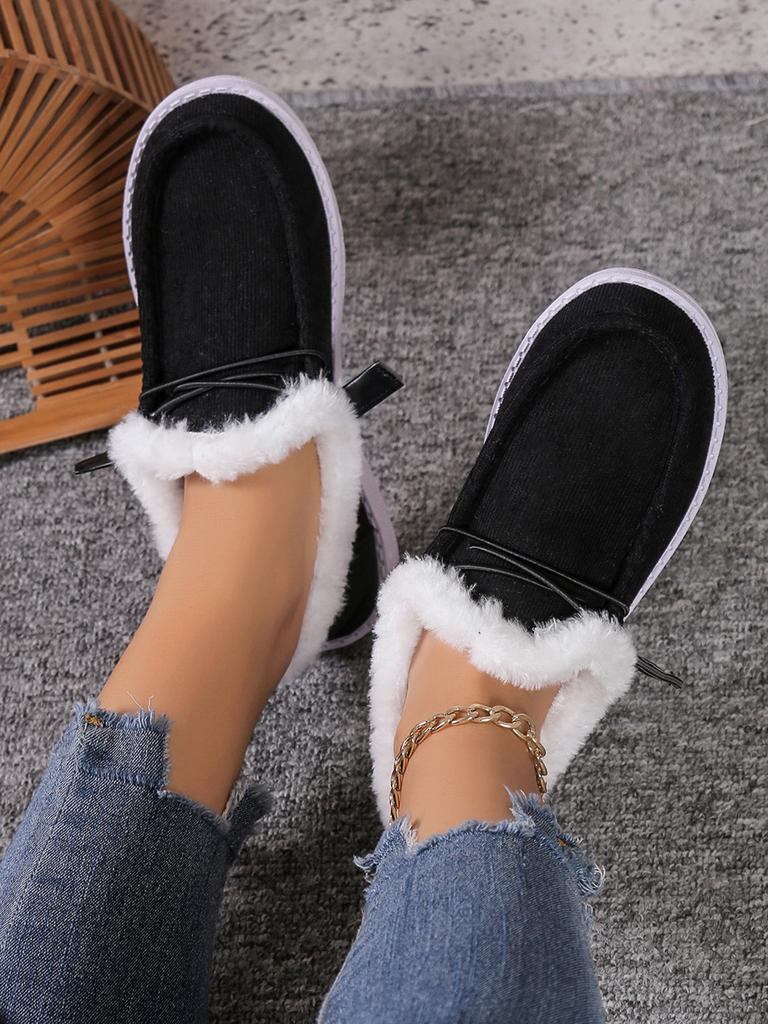 2025 Winter New Thick-soled Snow Boots for Women, Piled and Thickened Fluffy Warm Large-size Sewn Cotton Shoes for Women