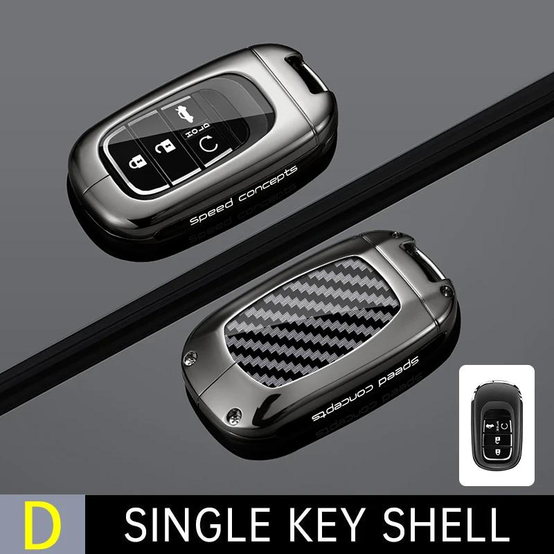 Zinc Alloy Carbon Fiber Car Key Case Cover For Honda Civic 11th Accord CR-V HR-V Pilot Vezel ZR-V -2025 Keychain Accessories