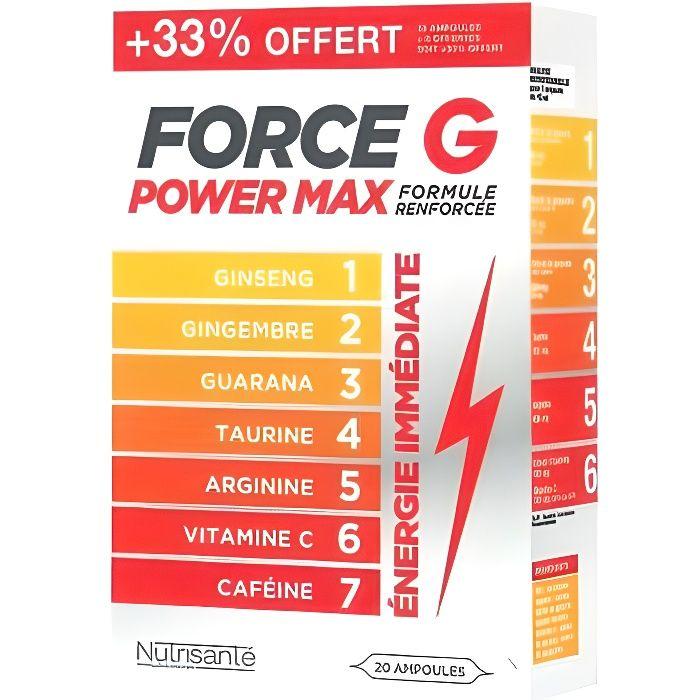 Nutrisanté Force G Power Max Formule Renforcée 20 ampoules