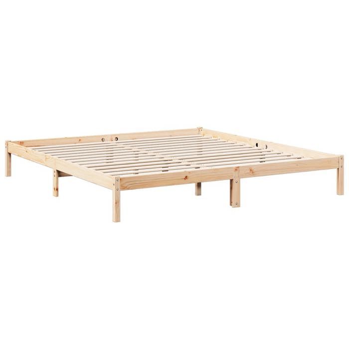 VidaXL Extra Long Bed Frames Without Mattress 180x220 Cm Solid Pine Wood, Bed, Bedroom Furniture, Wooden Bed, Double Bed, 852424